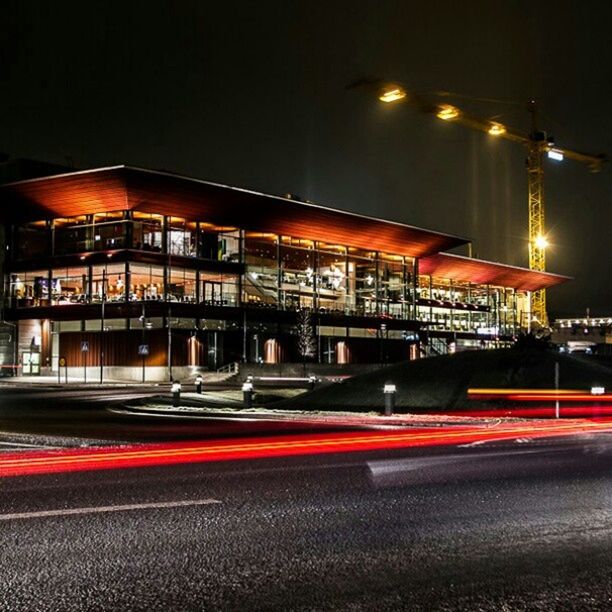 illuminated, night, long exposure, light trail, speed, transportation, motion, blurred motion, road, built structure, architecture, building exterior, city, street, red, city life, on the move, multi colored, traffic, mode of transport