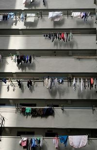 High angle view of people in factory