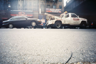 Cars on city street