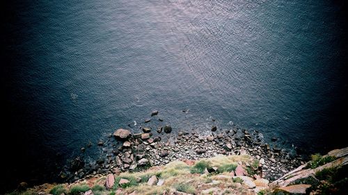 High angle view of sea