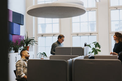 People working in modern office