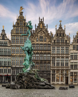 Beautiful city view of antwerpen, flanders, belgium, europe