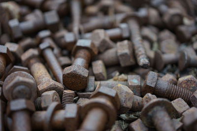 Close-up of metallic objects