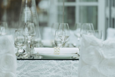 Close-up of ice cream on table