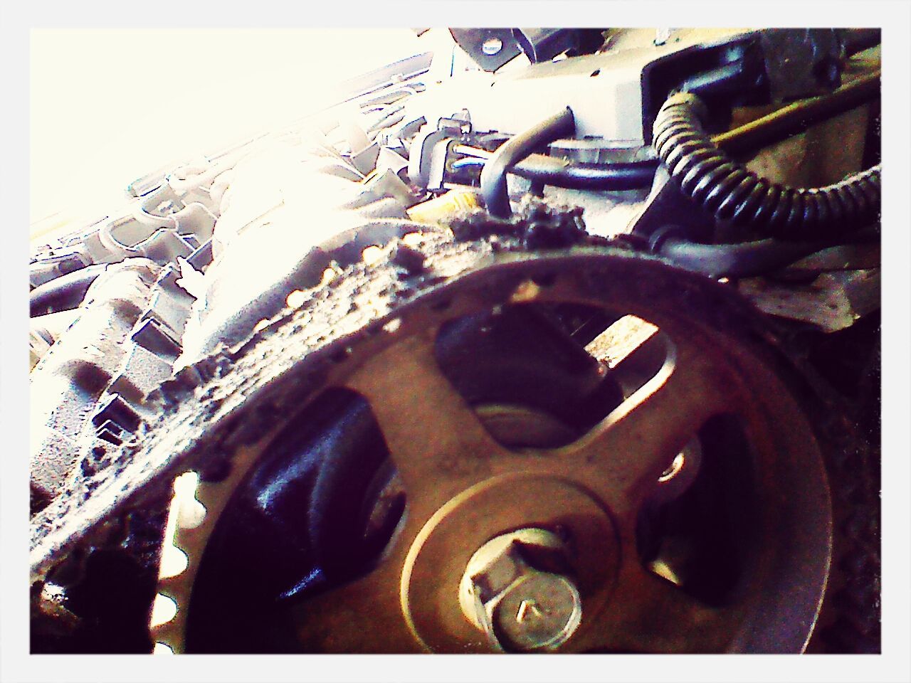 metal, metallic, transfer print, close-up, machine part, auto post production filter, old, machinery, rusty, indoors, old-fashioned, wheel, part of, no people, transportation, connection, vehicle part, high angle view, retro styled, obsolete