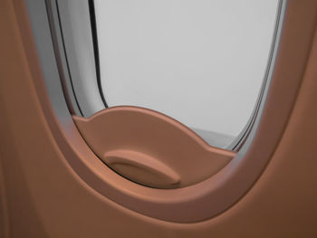 Directly below shot of airplane window