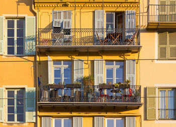 Low angle view of residential building