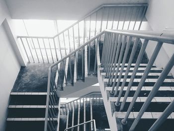 High angle view of staircase