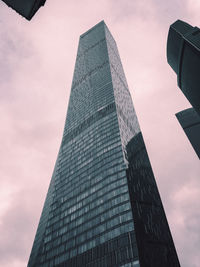 Low angle view of modern building against sky