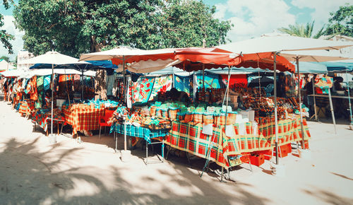 View of market stall outdoors