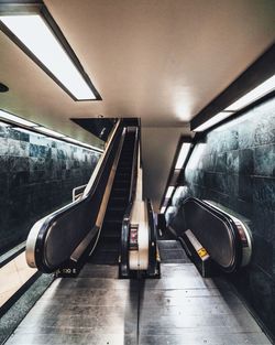 Empty illuminated tunnel