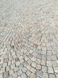 Full frame shot of cobblestone street