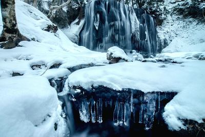 Scenic view of snow covered landscape