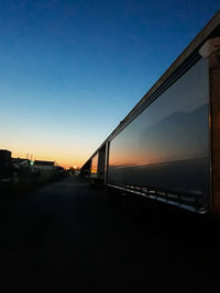 View of bridge at sunset