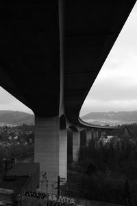 Bridge over river against sky