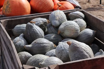 High angle view of fruits for sale in market