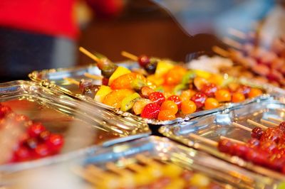 Close-up of fruits for sale in market