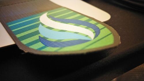 Close-up of multi colored table