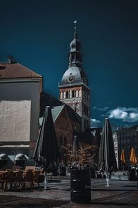 View of temple building against sky in city