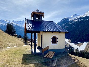 Built structure by building against sky