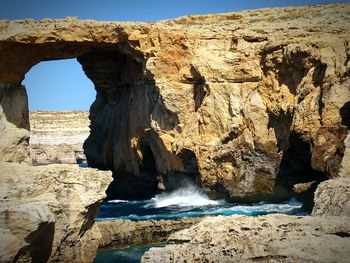 Rock formations on landscape