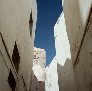 Low angle view of built structure against clear sky