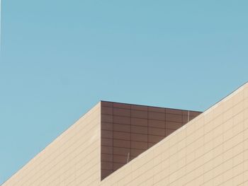 Low angle view of building against clear sky