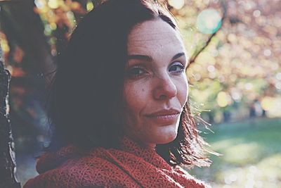 Close-up portrait of woman