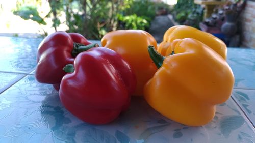 Close-up of vegetables on table