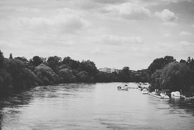 Scenic view of river against sky