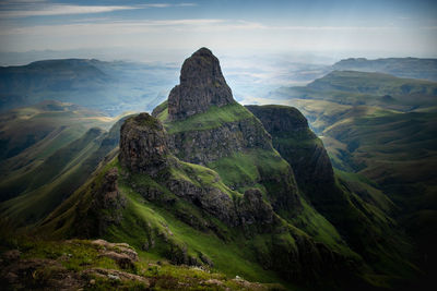 Scenic view of mountain against sky