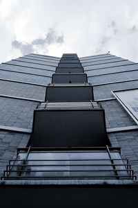 Low angle view of modern building against sky