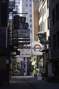 Road sign in city