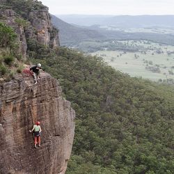 Man standing on cliff