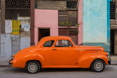 Red vintage car