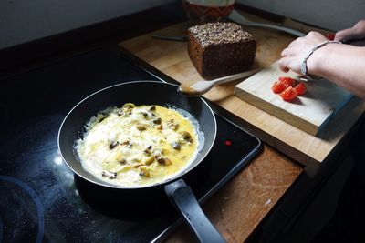 Close-up of served food