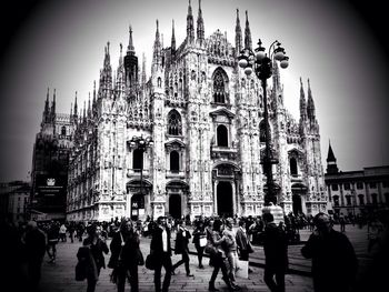 Tourists in front of church