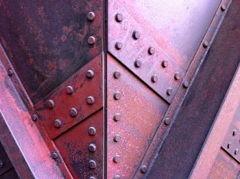 Full frame shot of rusty metal door