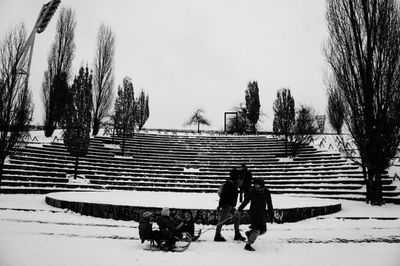 Woman relaxing in park