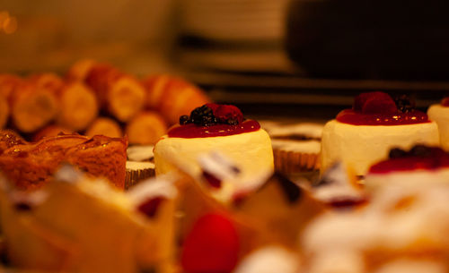 Close-up of cake on table