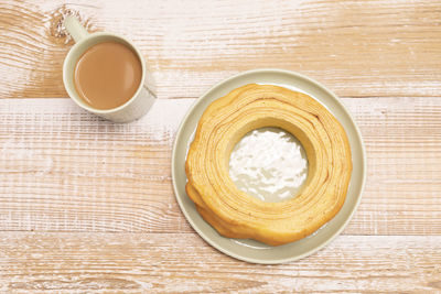 Directly above shot of coffee on table