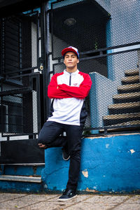 Full length portrait of boy standing outdoors