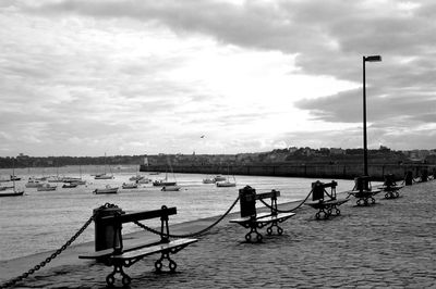 Reflection of cloudy sky in water