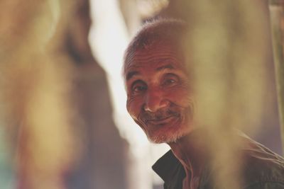 Close-up portrait of smiling man
