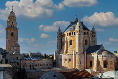 View of historic building against sky in city