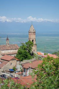 Small georgian village near sighnaghi, caucasus mountains, georgia