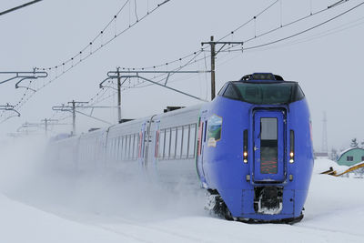 Train on snow