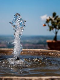 Close-up of splashing water