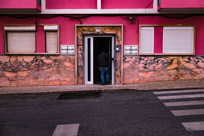 View of building with closed door