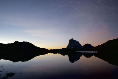 Midi d`ossau peak in ossau valley, pyrenees in france.